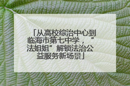 从高校综治中心到临海市第七中学，“法姐姐”解锁法治公益服务新场景