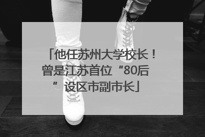 他任苏州大学校长！曾是江苏首位“80后”设区市副市长