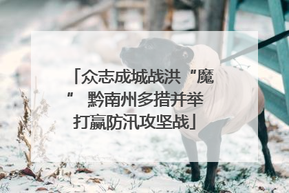 众志成城战洪“魔” 黔南州多措并举打赢防汛攻坚战