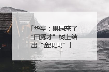 华亭：果园来了“田秀才”树上结出“金果果”