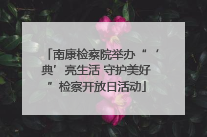南康检察院举办“‘典’亮生活 守护美好”检察开放日活动