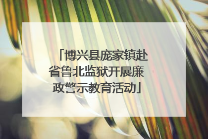 博兴县庞家镇赴省鲁北监狱开展廉政警示教育活动