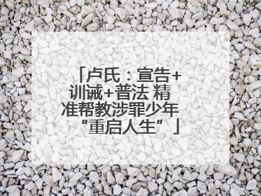 卢氏：宣告+训诫+普法 精准帮教涉罪少年“重启人生”