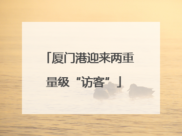 厦门港迎来两重量级“访客”