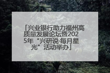 兴业银行助力福州高质量发展论坛暨2025年“兴研说·每月星光”活动举办