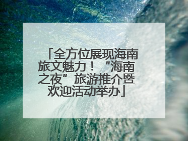 全方位展现海南旅文魅力！“海南之夜”旅游推介暨欢迎活动举办