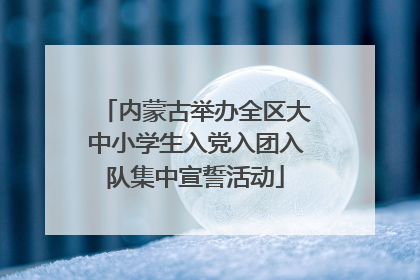 内蒙古举办全区大中小学生入党入团入队集中宣誓活动