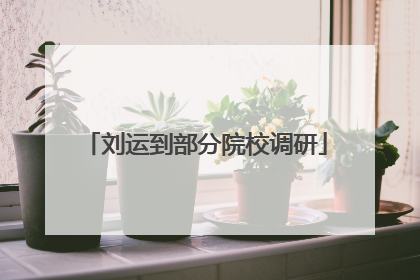 刘运到部分院校调研