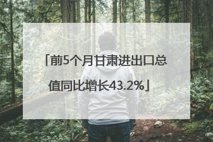 前5个月甘肃进出口总值同比增长43.2%