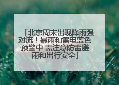 北京周末出现降雨强对流！暴雨和雷电蓝色预警中 需注意防雷避雨和出行安全