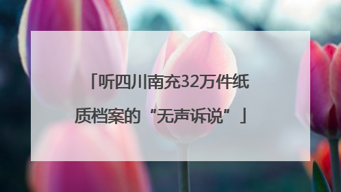 听四川南充32万件纸质档案的“无声诉说”