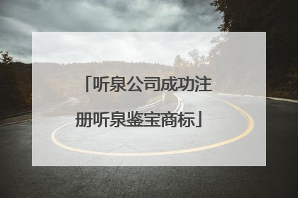 听泉公司成功注册听泉鉴宝商标