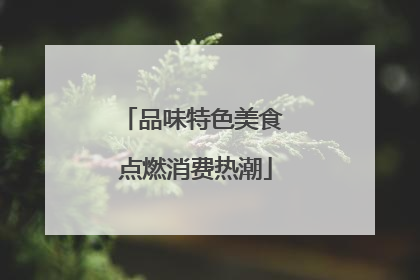 品味特色美食 点燃消费热潮