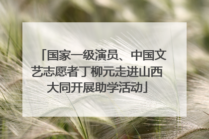 国家一级演员、中国文艺志愿者丁柳元走进山西大同开展助学活动
