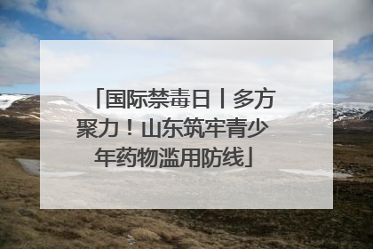国际禁毒日丨多方聚力！山东筑牢青少年药物滥用防线