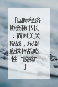 国际经济协会秘书长：面对美关税战，东盟应选择战略性“脱钩”