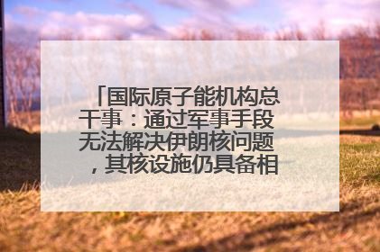 国际原子能机构总干事：通过军事手段无法解决伊朗核问题，其核设施仍具备相关产能，只需要数月就能生产出浓缩铀