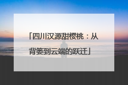 四川汉源甜樱桃：从背篓到云端的跃迁