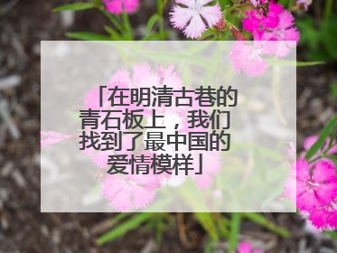在明清古巷的青石板上，我们找到了最中国的爱情模样