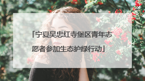 宁夏吴忠红寺堡区青年志愿者参加生态护绿行动