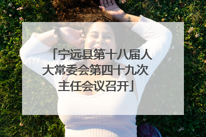 宁远县第十八届人大常委会第四十九次主任会议召开