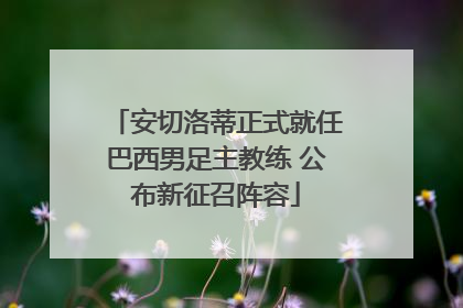 安切洛蒂正式就任巴西男足主教练 公布新征召阵容