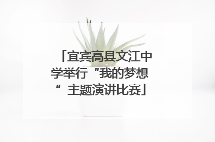 宜宾高县文江中学举行“我的梦想”主题演讲比赛