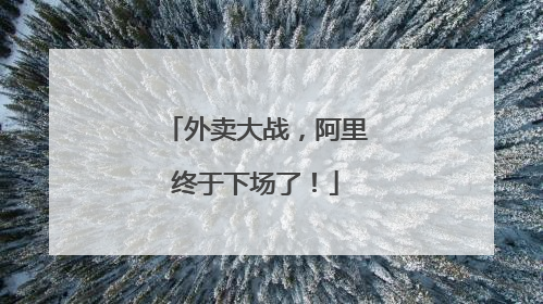 外卖大战，阿里终于下场了！