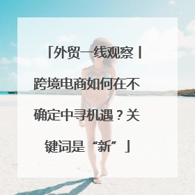 外贸一线观察丨跨境电商如何在不确定中寻机遇？关键词是“新”