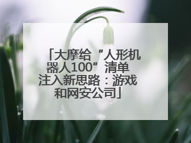 大摩给“人形机器人100”清单注入新思路：游戏和网安公司