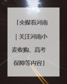 央媒看河南｜关注河南小麦收购、高考保障等内容