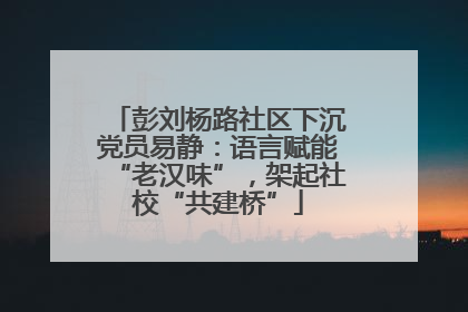 彭刘杨路社区下沉党员易静：语言赋能“老汉味”，架起社校“共建桥”