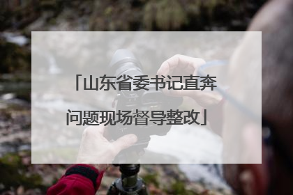 山东省委书记直奔问题现场督导整改