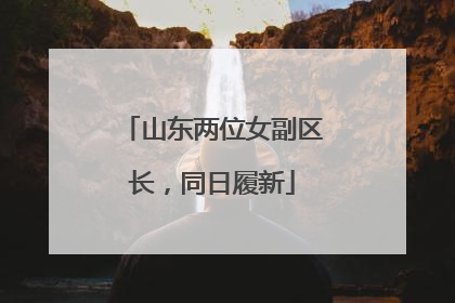 山东两位女副区长，同日履新