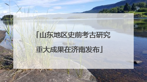 山东地区史前考古研究重大成果在济南发布