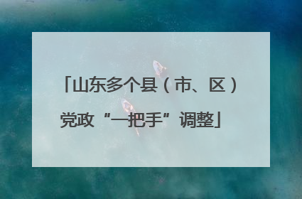 山东多个县（市、区）党政“一把手”调整