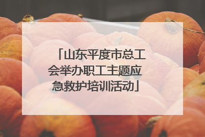 山东平度市总工会举办职工主题应急救护培训活动