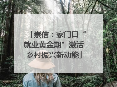 崇信：家门口“就业黄金期”激活乡村振兴新动能