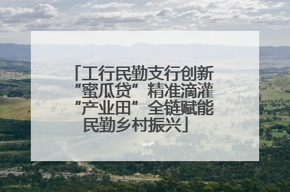 工行民勤支行创新“蜜瓜贷”精准滴灌“产业田”全链赋能民勤乡村振兴