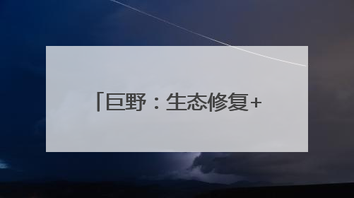 巨野：生态修复+产业开发 塌陷荒滩变身金山银山