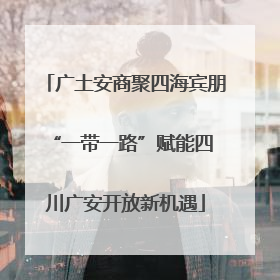 广土安商聚四海宾朋 “一带一路”赋能四川广安开放新机遇