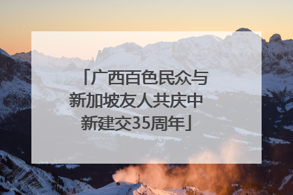 广西百色民众与新加坡友人共庆中新建交35周年