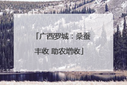 广西罗城：桑蚕丰收 助农增收