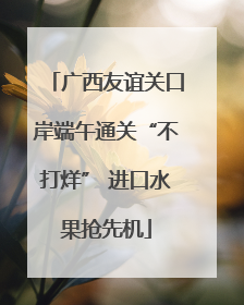 广西友谊关口岸端午通关“不打烊” 进口水果抢先机