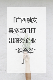 广西融安县多部门打出服务企业“组合拳”