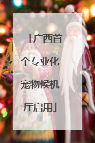 广西首个专业化宠物候机厅启用