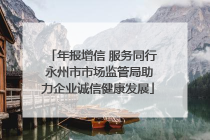 年报增信 服务同行 永州市市场监管局助力企业诚信健康发展