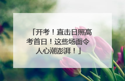 开考！直击日照高考首日！这些场面令人心潮澎湃！