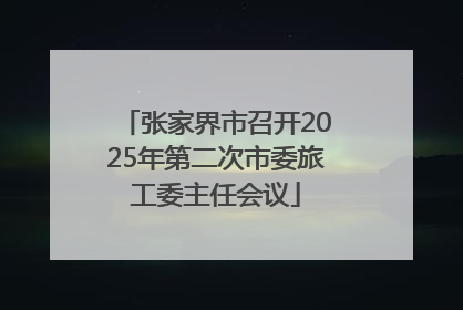 张家界市召开2025年第二次市委旅工委主任会议