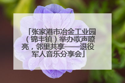 张家港市冶金工业园（锦丰镇）举办歌声嘹亮，邻里共享——退役军人音乐分享会